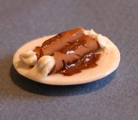 Dollhouse Miniature Cannoli's, Chocolate